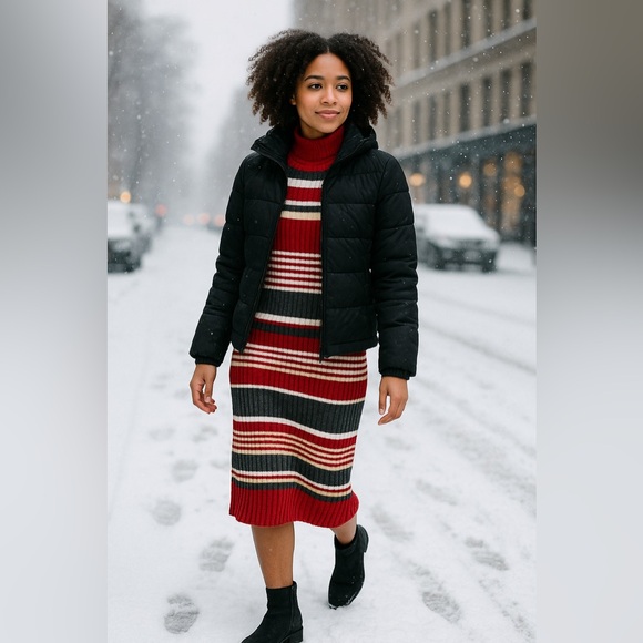 Long Sleeve winter  Dress. New no tags.Length 108cm houlder18 cmSizeM - Picture 6 of 10